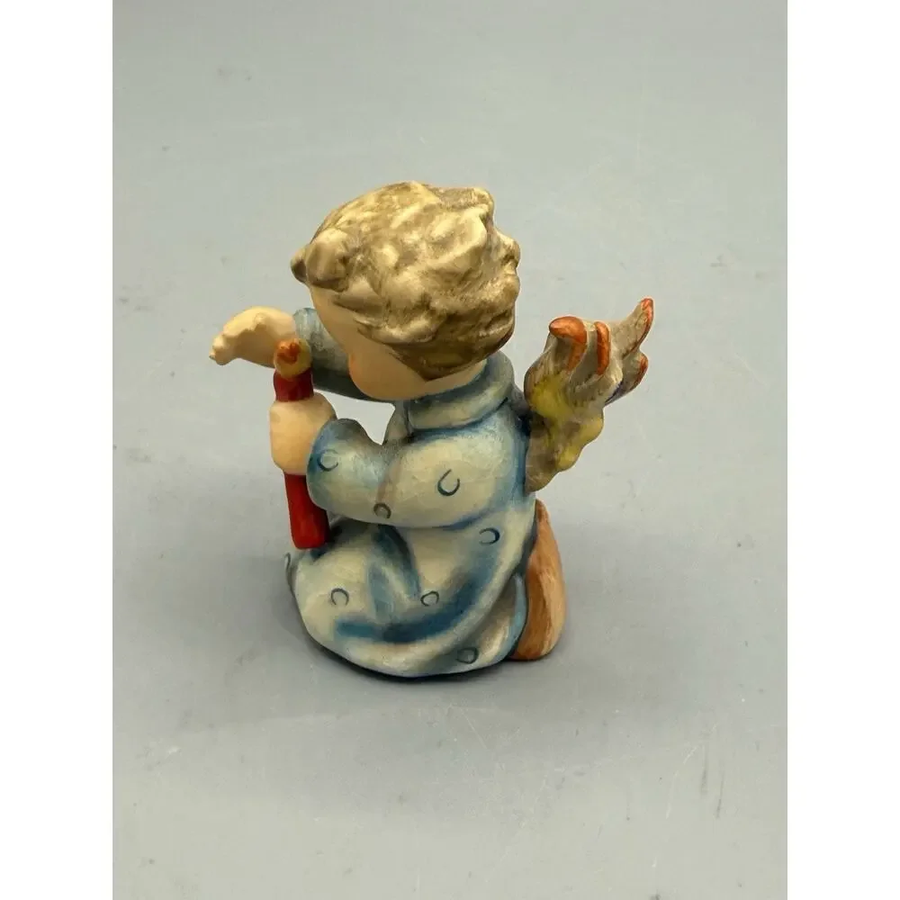 Vintage Hummel Goebel W Germany Blue Angel w Candle Figurine 3”